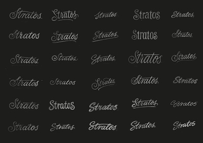 Stratos logotype calligraphy design hand lettering lettering logo logotype type typography ui