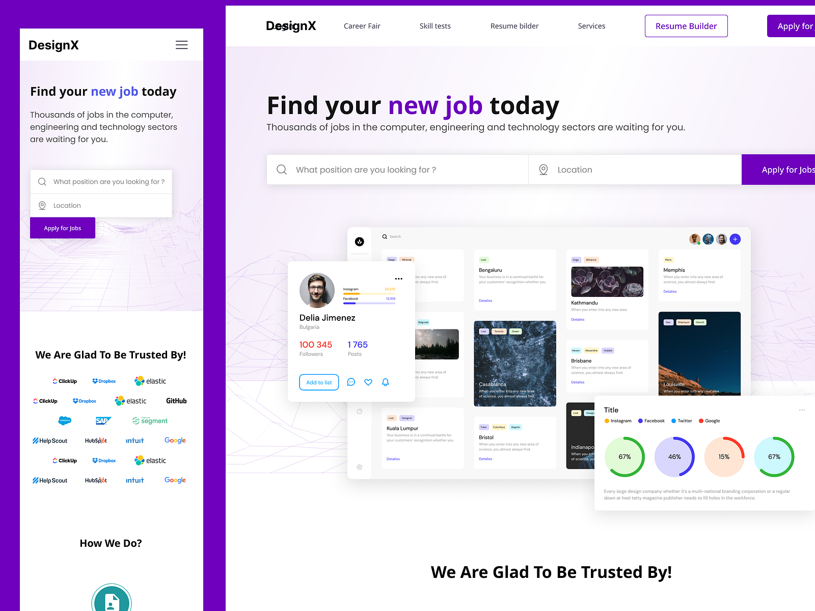 Find New Job Web App Design by Spencer Tyson on Dribbble