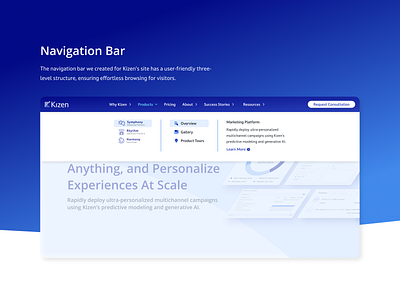 Navigation Bar | Kizen design graphic design tech ui uiux ux web web design webdesign