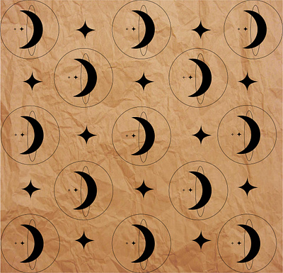 Moon and Stars Pattern graphic design pattern