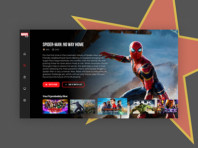 Daily UI 25 - TV App branding challenge dailyui design figma movie netflix superhero tv tv app ui