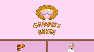 Granny's Bakery (logo idea for bakery) adobeillustrator bakery baking brand branding cake cakes cartoon design dessert food granny graphicdesign illustration illustrator logo logodesign logotype vectologo vector