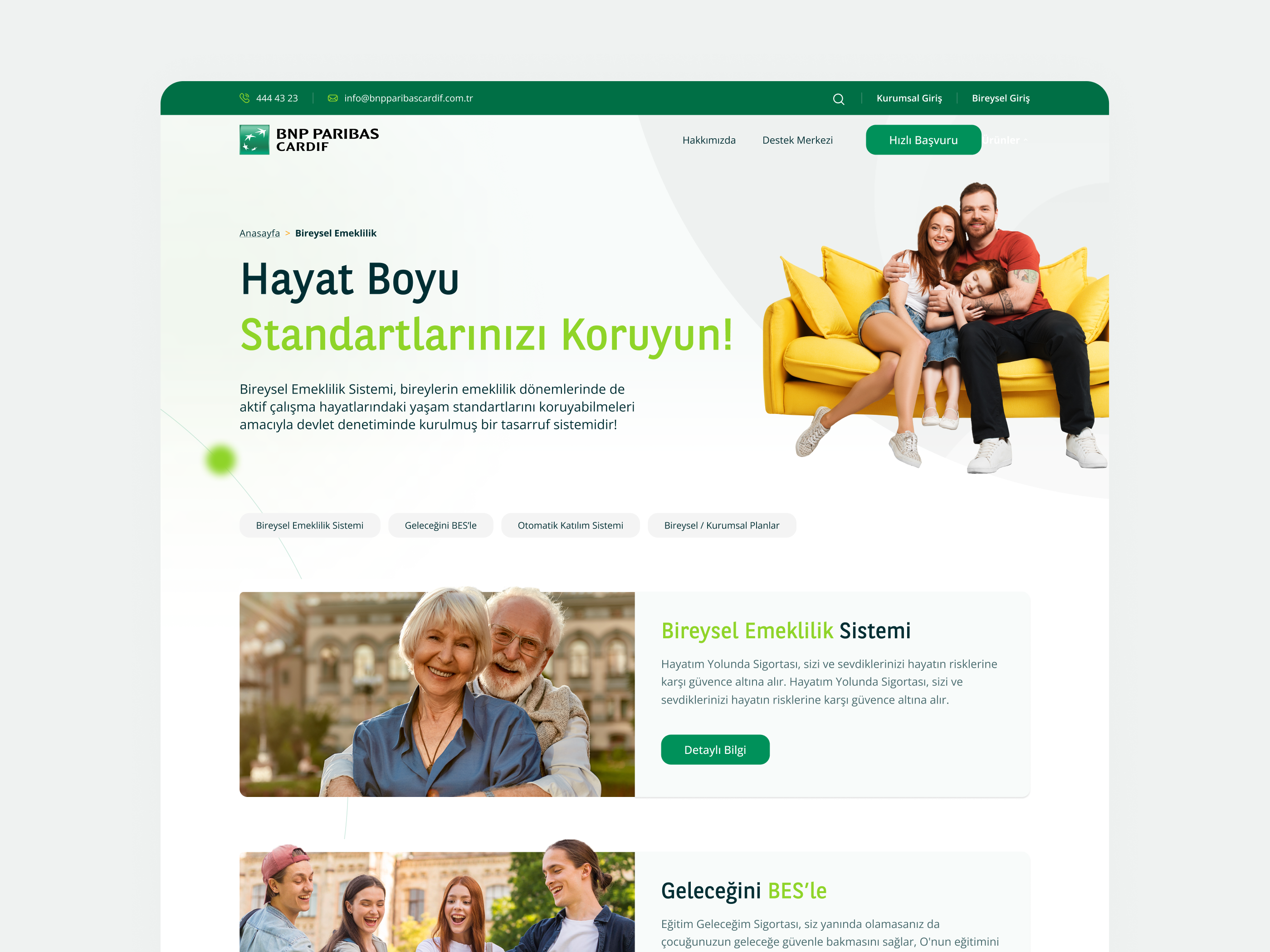 BNP Paribas Cardif Website design typography ui ux webdesign