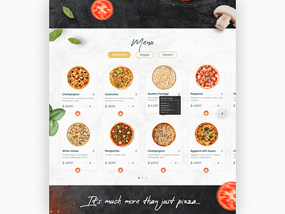 Daily UI 30 - Pricing challenge dailyui design figma landing page menu pizza pricing ui uiux web