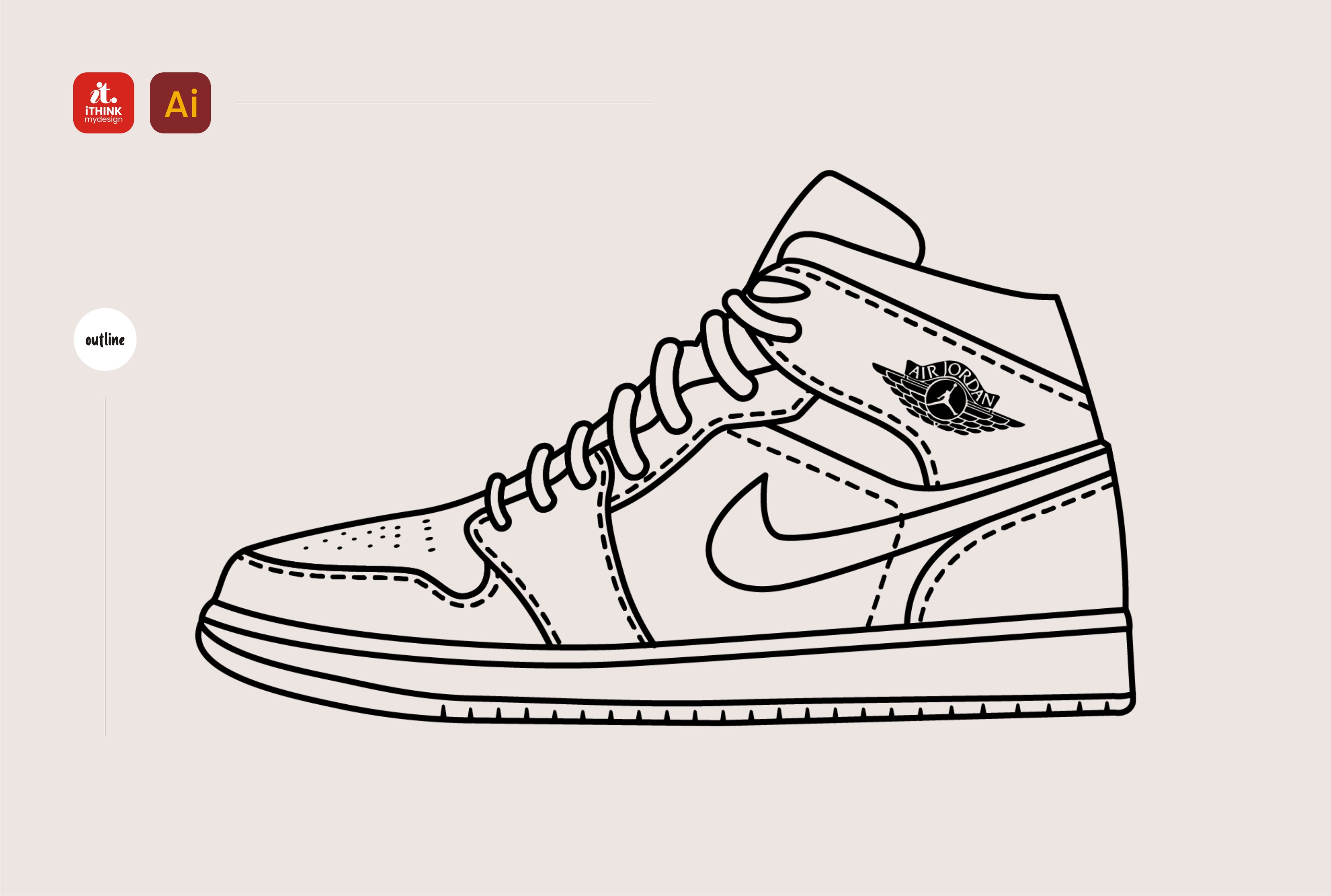 Nike hot sale shoe drawings