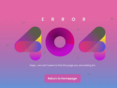 Error 404 Page 3d animation branding graphic design illustration logo typography ui ux vector