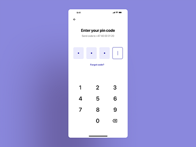 PIN Code interface dailyui pin code interface ui ui design uidailychallenge