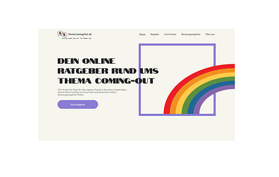 Redesign of DeinComingOut design landing page lgbt logo ui ux