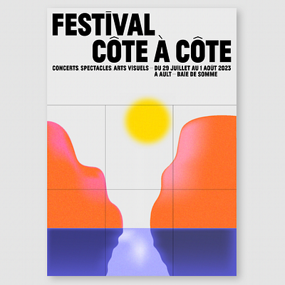French festival poster colors design gradient graphic design illustration minimalist typography