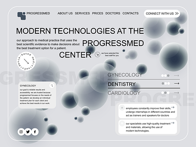 ProgressMed - Медицинская целевая страница app branding design figma graphic design illustration ui ux