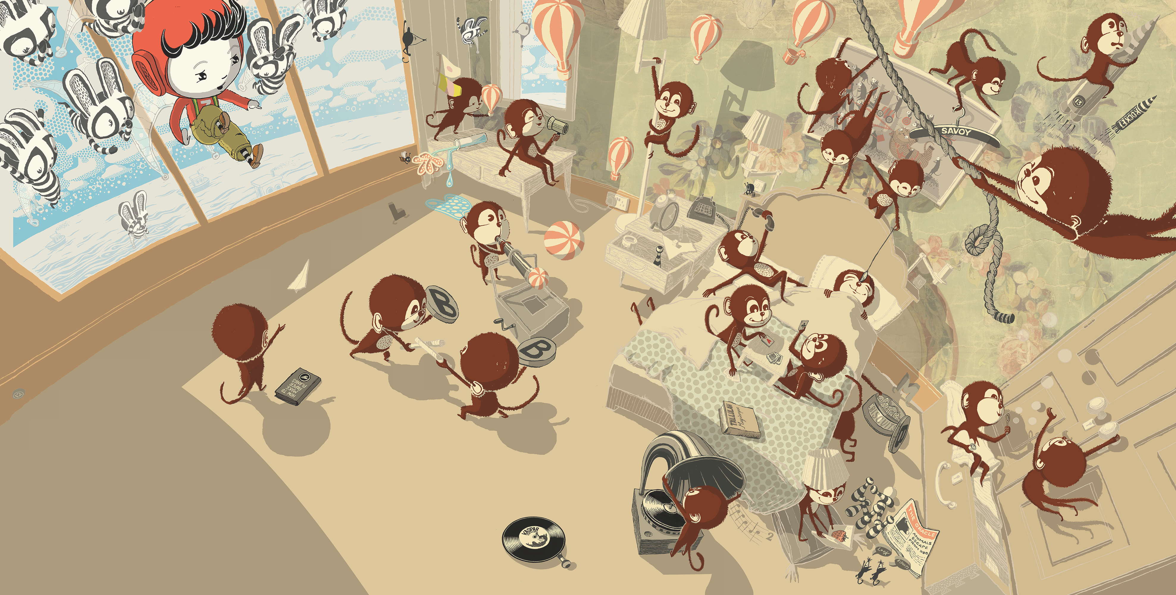 Zubert and the monkeys children book illustration childrens book childrens illustration illustration tatepublishing zubert