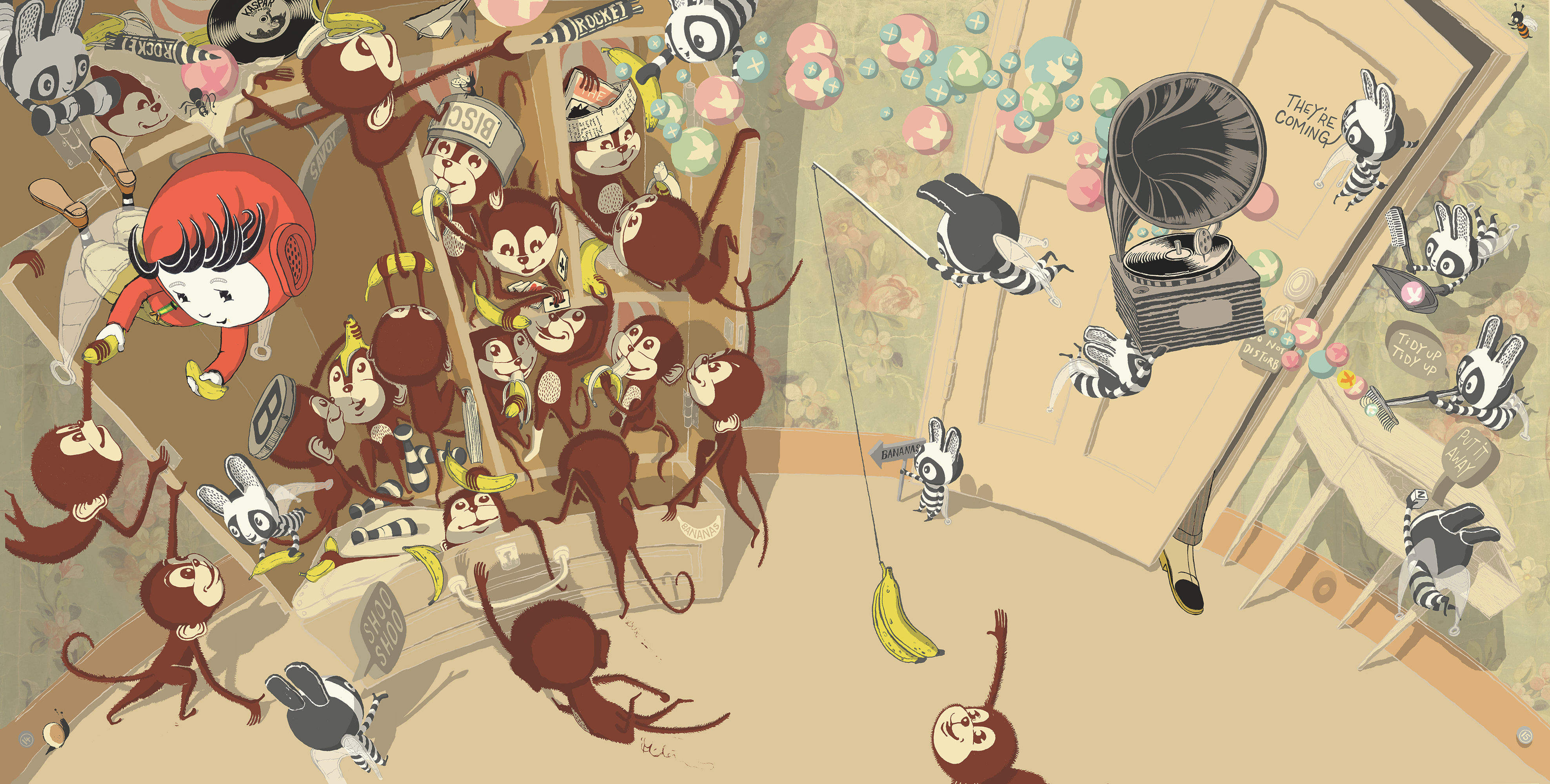 Zubert and the monkeys two. children book illustration childrens book childrens illustration illustration tatepublishing zubert