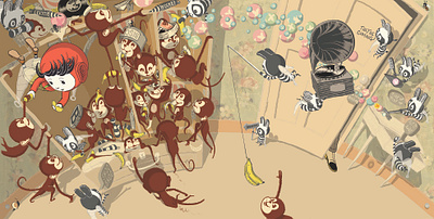 Zubert and the monkeys two. children book illustration childrens book childrens illustration illustration tatepublishing zubert