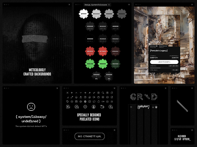 Babylon 7: Overview app art branding colors crypto design graphic graphic design icon illustration interface logo nft page pixel ui ux web web interface web3