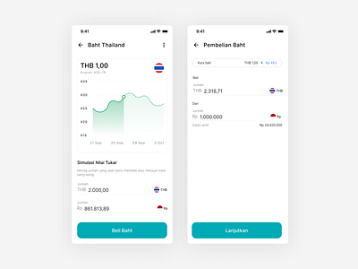 Foreign Currency baht bank design digital bank foreign currency indonesia minimal thai thailand ui ui design valas
