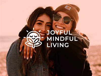 Joyful Mindful Living Brand Identity branding calm flower logo graphic design happy life lifestyle logo logodesigner mindful minimalist olivia85design relief sleek wellness yoga
