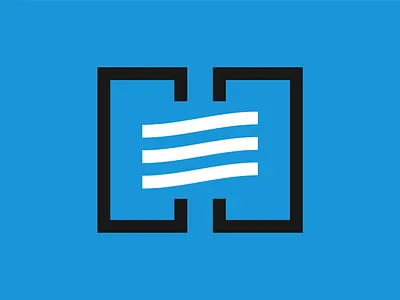 H Water Logo brand branding design h icon identity illustration industrial letter h logo mark stencil symbol water waves