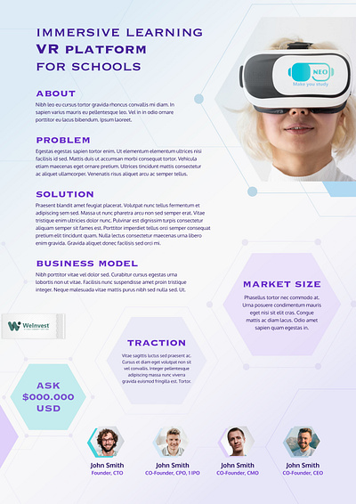 NEO: one-page proposal for startup branding concept figma graphic design startupdesign typography ui design