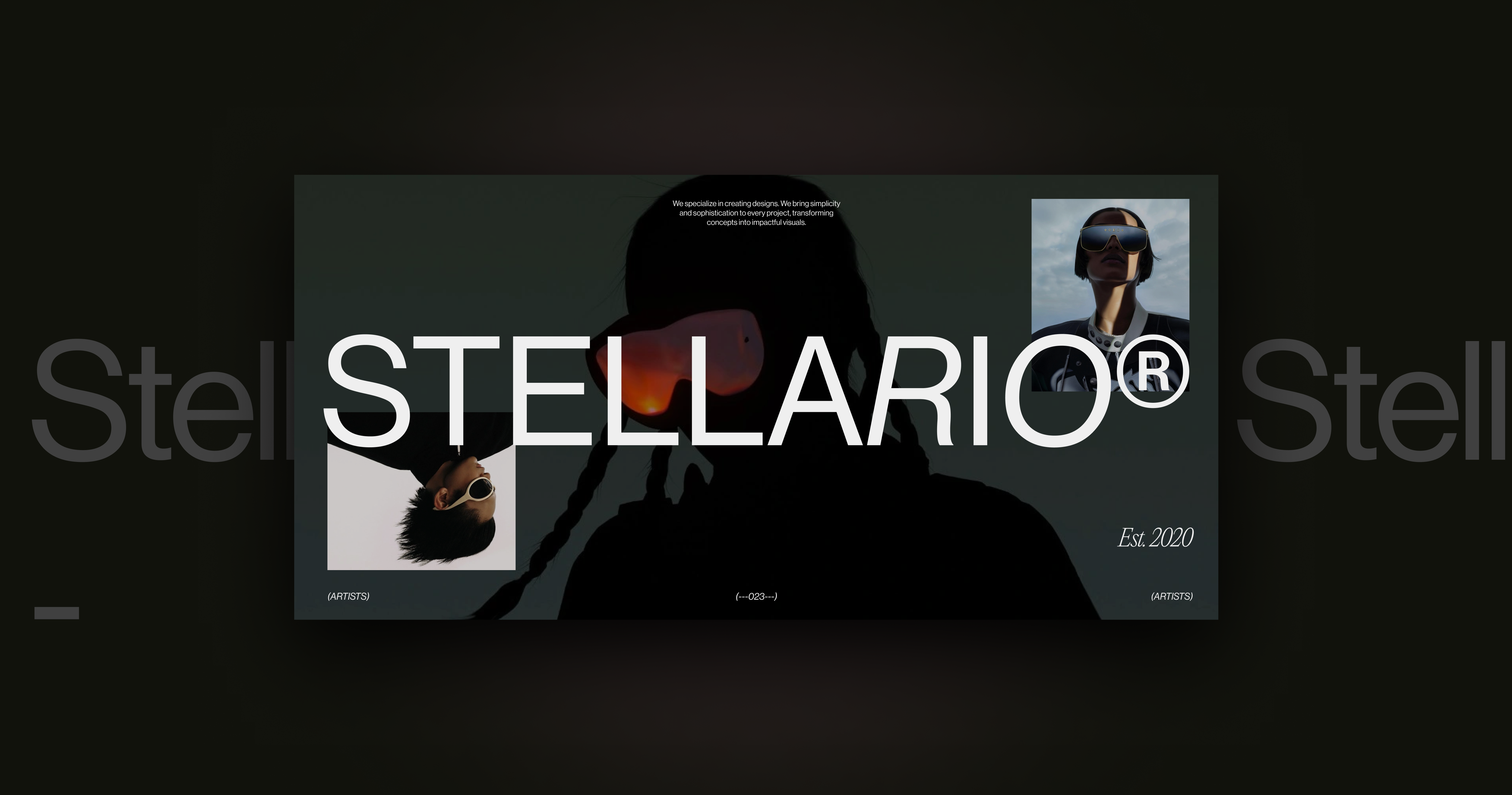 Stellario - concept® award awards awwwards fashion hero hero section landing page models modern section typography ui ui design uiux ux ux design web web design website website design