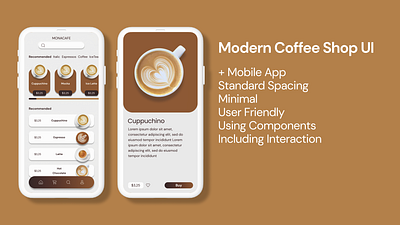 Coffee shop UI/UX app branding coffe shop design system figma graphic design typography ui uiux design