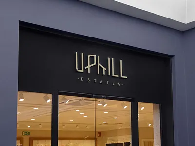 Uphill Estates branding bulgariandesign customlogo graphic design icon logo mark typography ventsislavyosifov