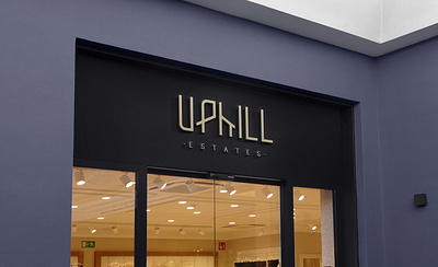 Uphill Estates branding bulgariandesign customlogo graphic design icon logo mark typography ventsislavyosifov