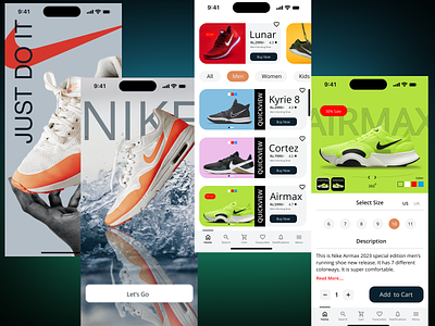 Sneaker Mobile App Design adidas asics colorful comfort fitness freelance gym hire me lace nike puma reebok running running shoe skechers sneaker socks ui ux yoga