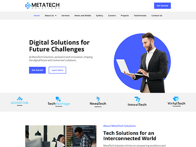 Metatech Practice Website branding business it website logo saas ui ux web design website website design