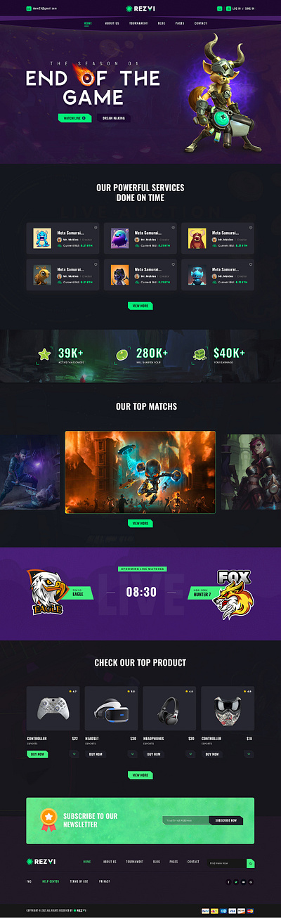 NFT Gaming Template design gaming graphic design nft template ui uiux website