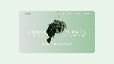 Plants - Hero section design figma ui ux web design