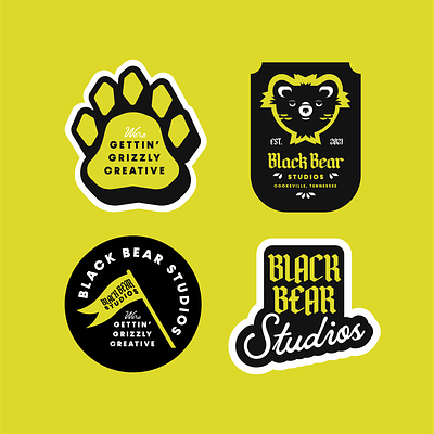 Black Bear Studios - Passion Project bear black branding custom design graphic design grizzly icon illustration logo studios trademark ui vector