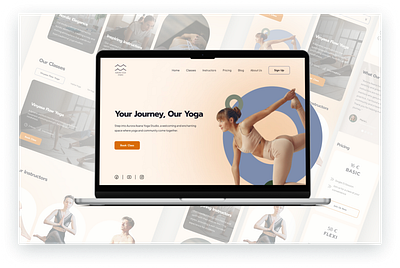 Landing page | Yoga Studio figma hero image landing page mobile responsive mobile responsive design ui ui design ux web design website website design wellness yoga yoga studio