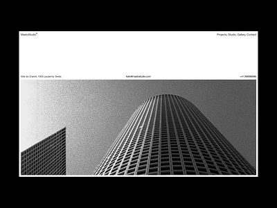 MastoStudio clean contact page design editorial font footer layout logo logotype minimal navbar navigation page typography ui user experience user interface web agency web design website