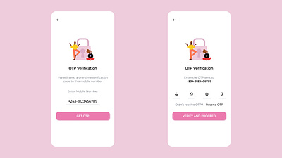 OTP verification screens figma otp ui ux