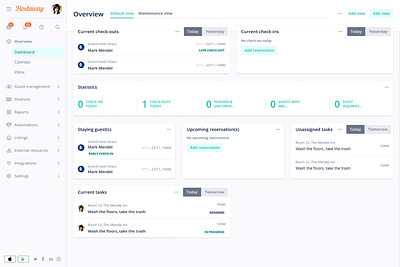 Hostaway dashboard