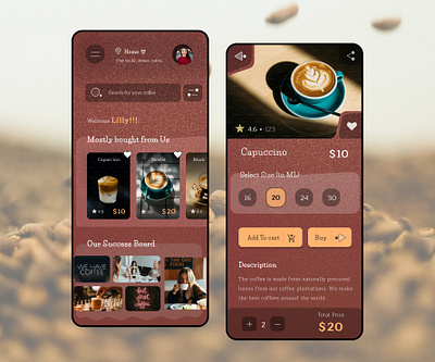 Coffee Ordering App - Please provide your valuable Feedback design mobile ui user experience user interface ux