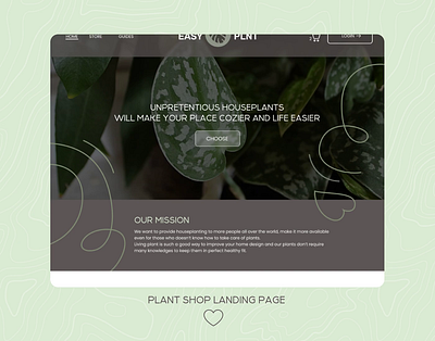 Plant Shop Landing Page landing page online shop plant shop ui web design website