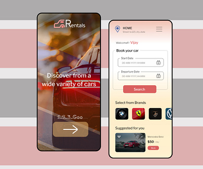 Car Rental App - Please provide your valuable Feedback design mobile ui user experience user interface ux