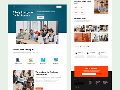 We Agency - Digital Marketing Agency Landing Page 3d agency animation branding design figma graphic design illustration job logo money motion graphics new online marketplace ui ux vector website