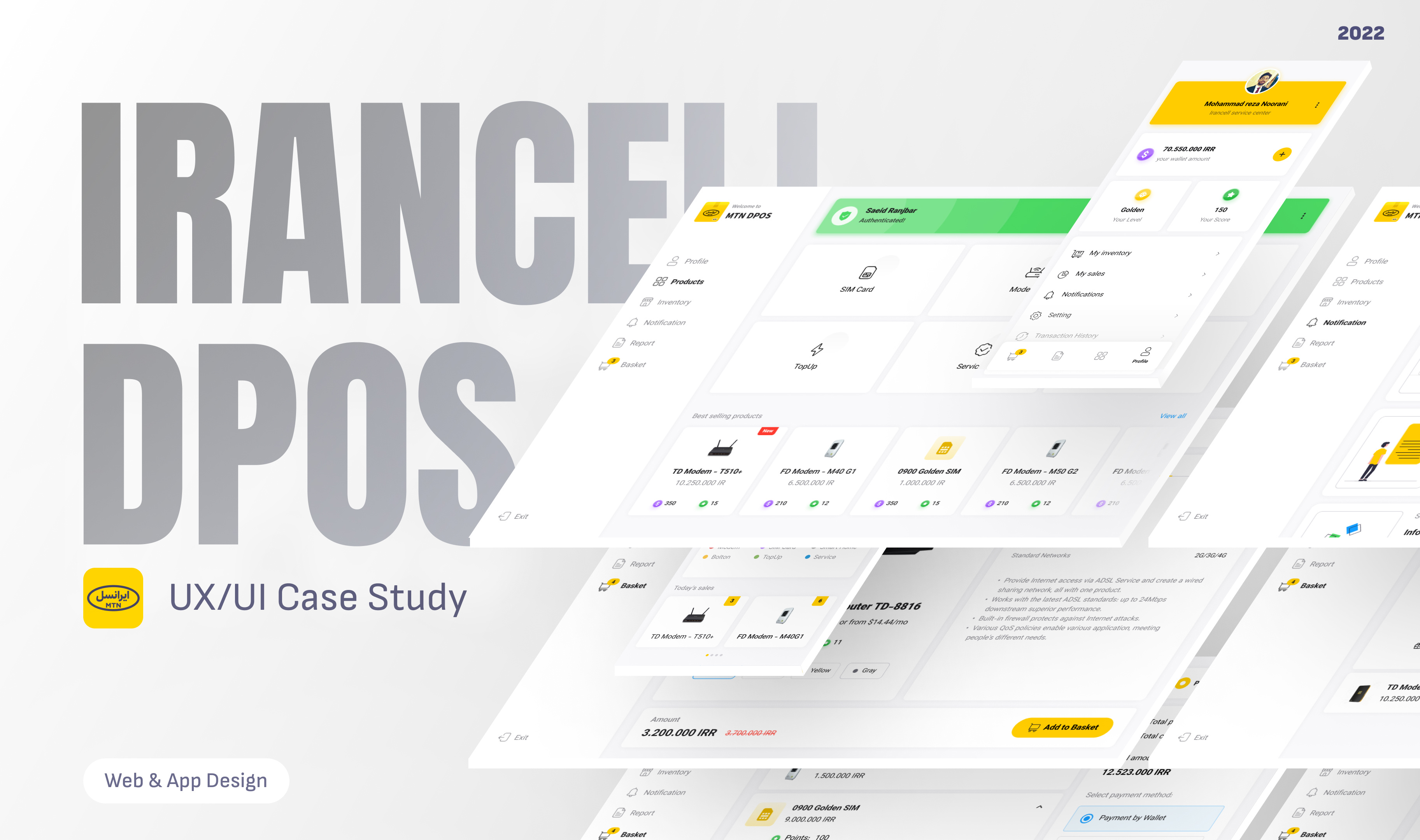 Irancell’s DPOS app application dashboard iran irancell mohammadrezanoorani mtn productdesign saeidranjbar sale sheidaestakhr shop ui uiux ux web