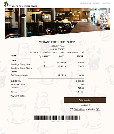 Challenge #017 Receipt for a purchase dailyui design productdesign ui ux