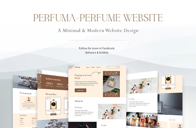 Perfuma Website beauty website branding landing page perfume perfume website ui ui design user interface ux web design web ui