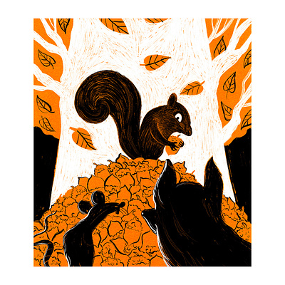 Shane Cluskey for Virginia Living animals conceptual illustration editorial illustration illustration illustration digital illustrationartist nature squirrels