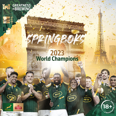 Springboks Victory - Rugby World Cup 2023 graphic design