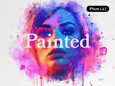 Painted Photo Effect artwork canvas colorful effect painted painting paper photo pixelbuddha psd splashes template texture watercolor