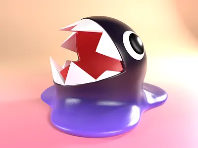Chain Chomp 3d blender cartoon character design creature design game art games super mario