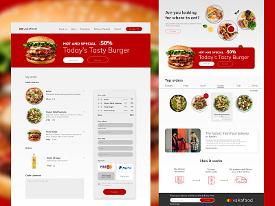 Website for food delivery delivery e commerce food food delivery site ui uidesign uiux ux uxdesign web webdesign webproduction website