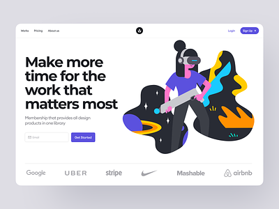 Landing Page illustration landing page ui