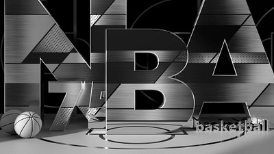 NBA | Font visualization 3d c4d design font graphic design modeling motion graphics redshift render