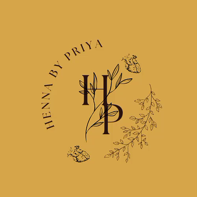 Henna artist logo branding graphic design logo